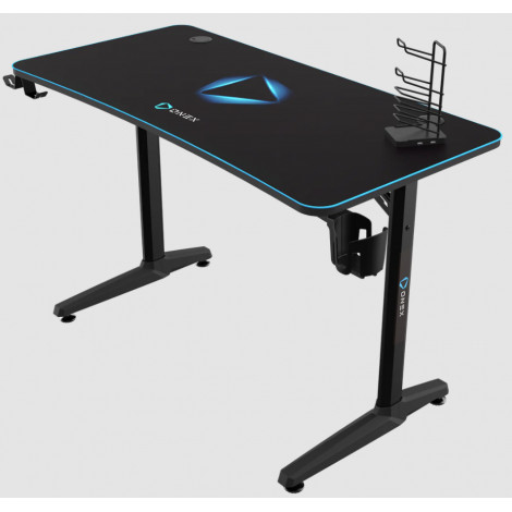 Onex | Gaming Desk w/Cup holder, headset hook, Gamepad holder, Full coverage mouse pad | GD1200H | Black
