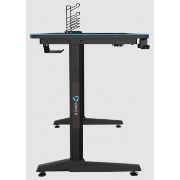 Onex | Gaming Desk w/Cup holder, headset hook, Gamepad holder, Full coverage mouse pad | GD1200H | Black