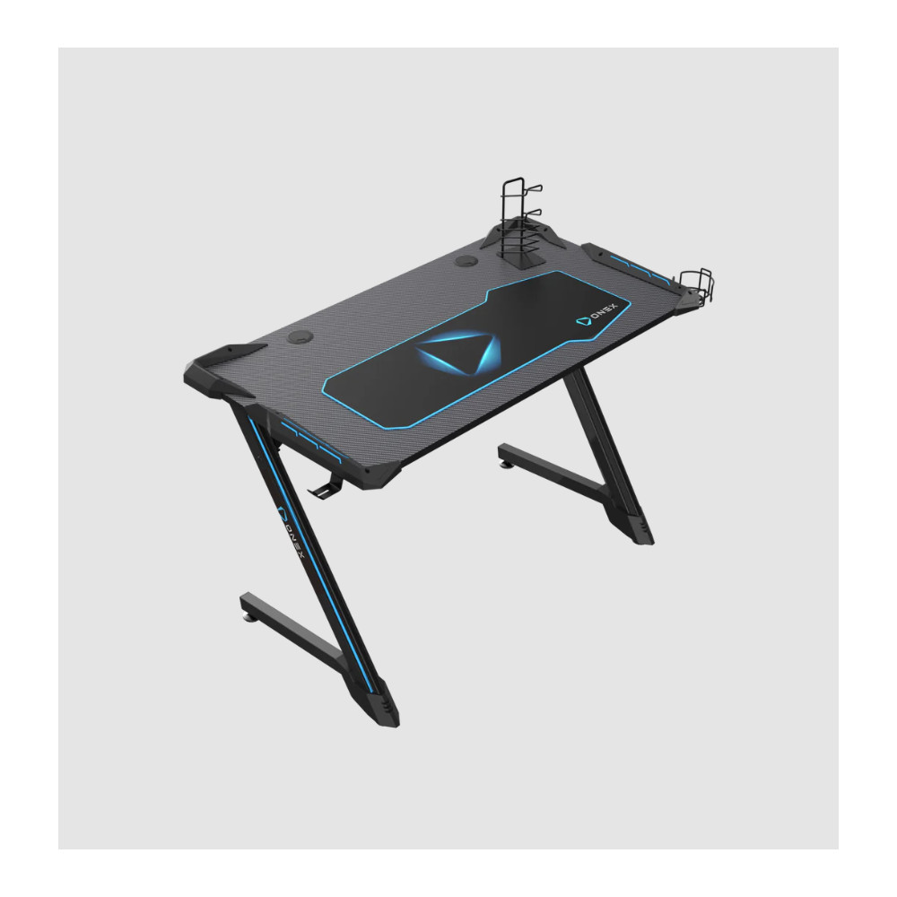 Onex | RGB Gaming Desk w/Cup holder, headset hook, Gamepad holder, 114cm(w) | GD1200Z | Black