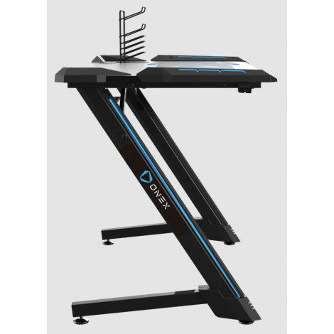 Onex | RGB Gaming Desk w/Cup holder, headset hook, Gamepad holder, 114cm(w) | GD1200Z | Black