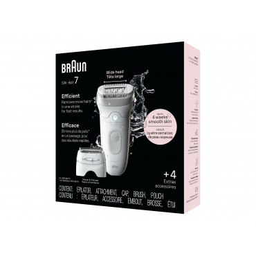 Braun Epilator | SE7-041 Silk épil 7 | Number of power levels 2 | Wet & Dry | White/Silver