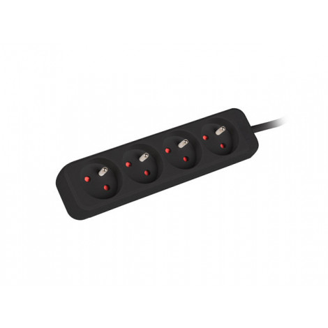Power strip 1m 4x outlets for UPS system | PS0-04E-0100-IEC-BK | Sockets quantity 4