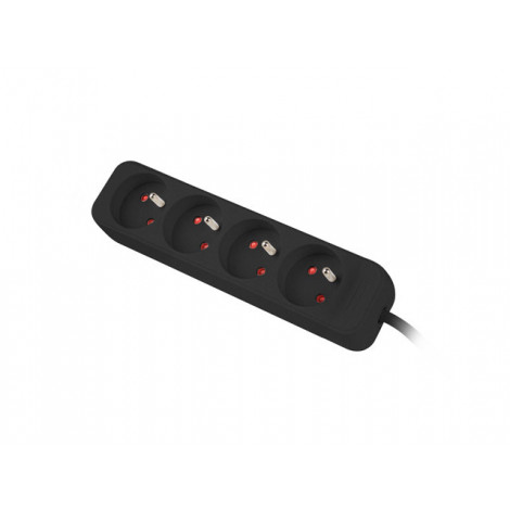 Power strip 1m 4x outlets for UPS system | PS0-04E-0100-IEC-BK | Sockets quantity 4