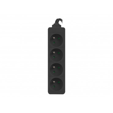 Power strip 1m 4x outlets for UPS system | PS0-04E-0100-IEC-BK | Sockets quantity 4