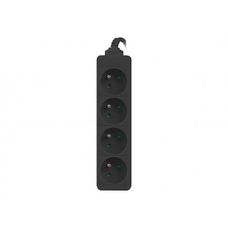Power strip 1m 4x outlets for UPS system | PS0-04E-0100-IEC-BK | Sockets quantity 4