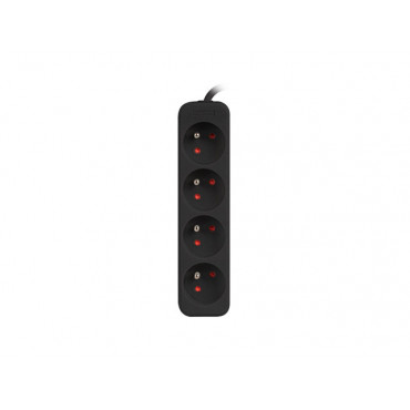 Power strip 1m 4x outlets for UPS system | PS0-04E-0100-IEC-BK | Sockets quantity 4