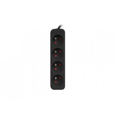 Power strip 1m 4x outlets for UPS system | PS0-04E-0100-IEC-BK | Sockets quantity 4