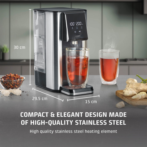 Caso Turbo hot water dispenser | HW 620 | Water Dispenser | 2600 W | 2.5 L | Plastic/Stainless Steel | Black/Stainless Steel