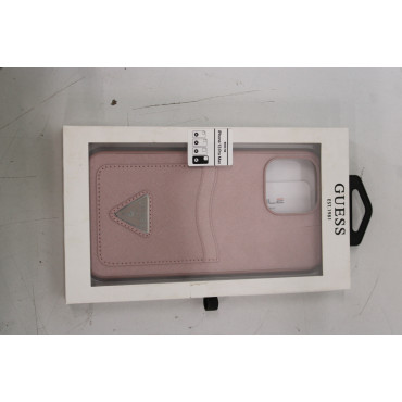 SALE OUT. Guess GUHCP13XPSATPP iPhone 13 Pro Max 6,7" różowy/pink hardcase SaffianoTriangle Logo Cardslot DIRTY PACKAGING | GUES