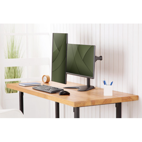 Digitus Desk Mount | DA-90401 | Adjustable Height, Rotate, Swivel | 15-32 " | Maximum weight (capacity) 2x8 kg | Black
