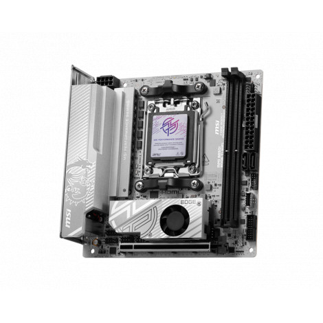MSI MPG B850I EDGE TI WIFI | Processor family AMD B850 | Processor socket AM5 | DDR5 | Supported hard disk drive interfaces SATA