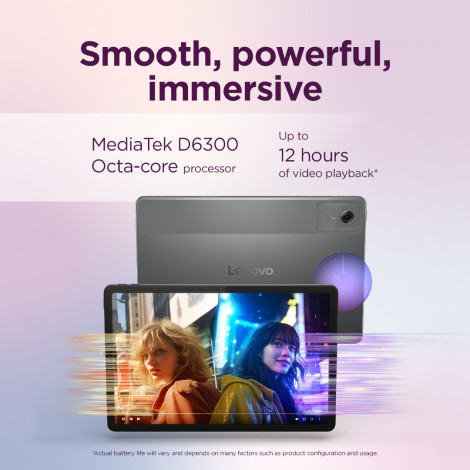 Lenovo Idea Tab 11 2.5K Mediatek Dimensity 6300/8GB/256GB/Android 15/Grey/2Y Warranty | Lenovo Tab (without power adapter) | Ide