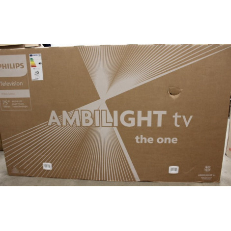 Philips 4K LED TV with Ambilight | 75PUS8919/12 | 75 | Smart TV | Titan OS | UHD | Anthracite Gray | DAMAGED PACKAGING
