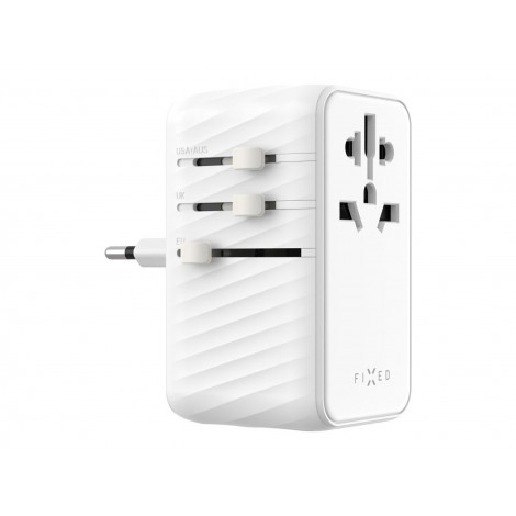 Fixed | Voyager 85W travel adapter for EU, UK and USA/AUS, with 4xUSB-C and 1xUSB output | Adapter