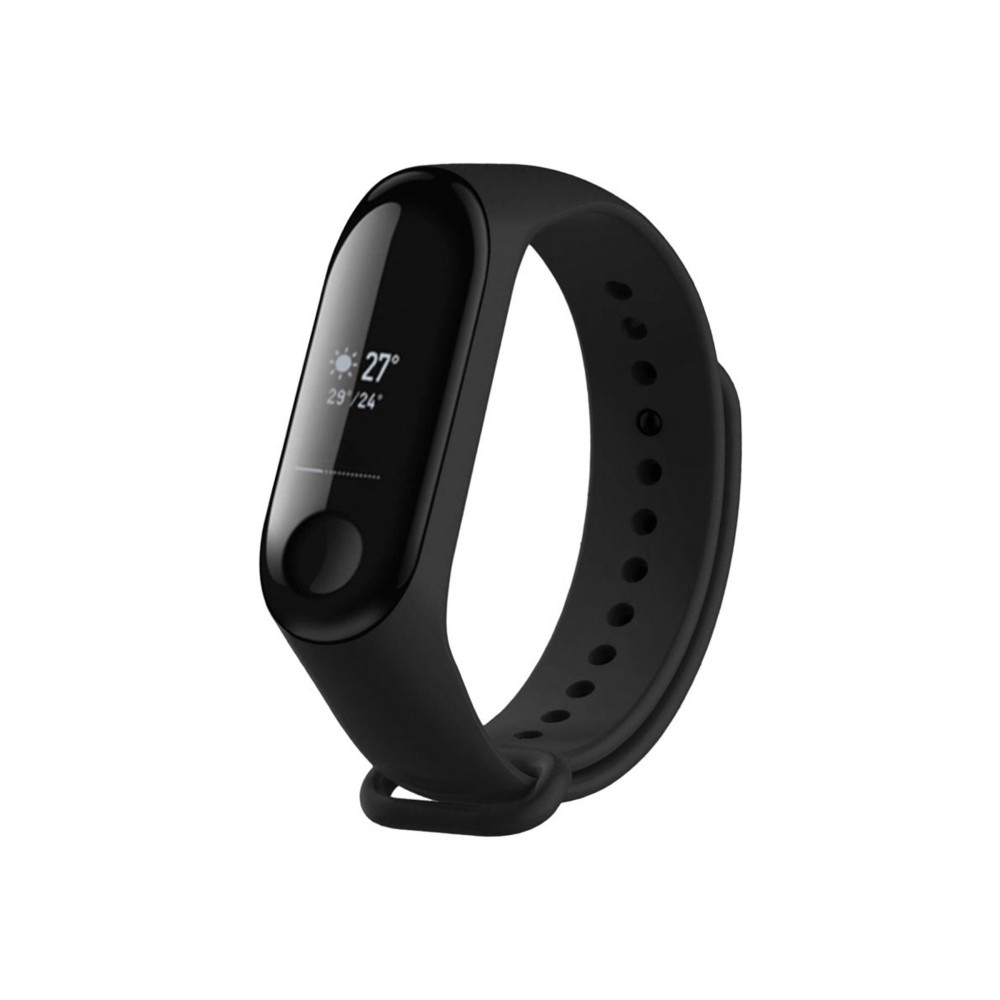 Fixed | Silicone Strap for Xiaomi Mi Band 3/4 | Black