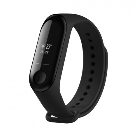 Fixed | Silicone Strap for Xiaomi Mi Band 3/4 | Black