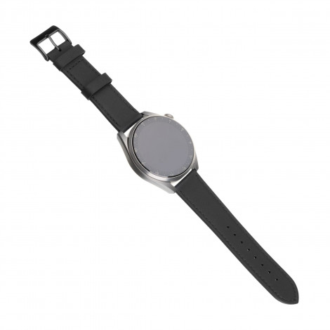 Fixed | Leather Strap with Quick Release 22mm for Smartwatch | Black