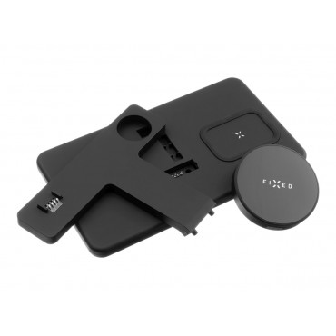 Fixed | MagPowerstation 3-in-1 wireless charging stand with MagSafe mount support | FIXMPOS-BK
