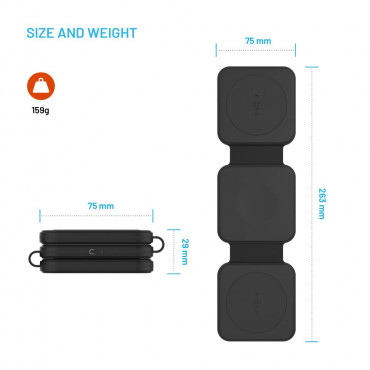 Fixed | Wireless Foldable Charger 3in1 Flex for Samsung | FIXFLE-SA-BK