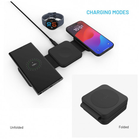 Fixed | Wireless Foldable Charger 3in1 Flex for Samsung | FIXFLE-SA-BK