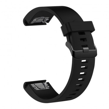 Fixed | Silicone Strap for Garmin QuickFit 20mm | Black