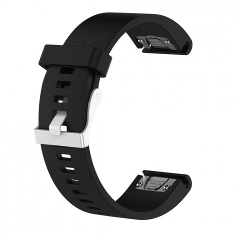 Fixed | Silicone Strap for Garmin QuickFit 20mm | Black
