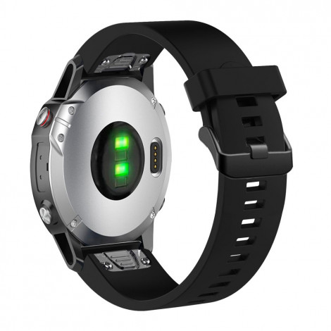 Fixed | Silicone Strap for Garmin QuickFit 20mm | Black