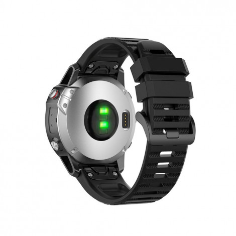 Fixed | Silicone Strap for Garmin QuickFit 22mm | Black