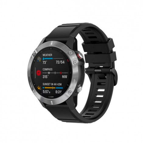 Fixed | Silicone Strap for Garmin QuickFit 26mm | Black