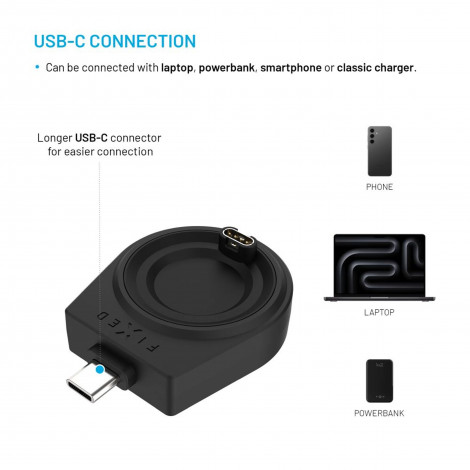 Fixed | Charging USB-C adapter FIXED for smartwatch Garmin Fenix 5/6/7/7X/8, Epix, Venu 2/3/3S, V voactive 3/4/5
