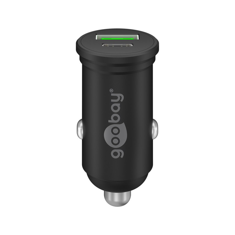Goobay 61739 Dual-USB Car Fast Charger USB-C PD, 45 W