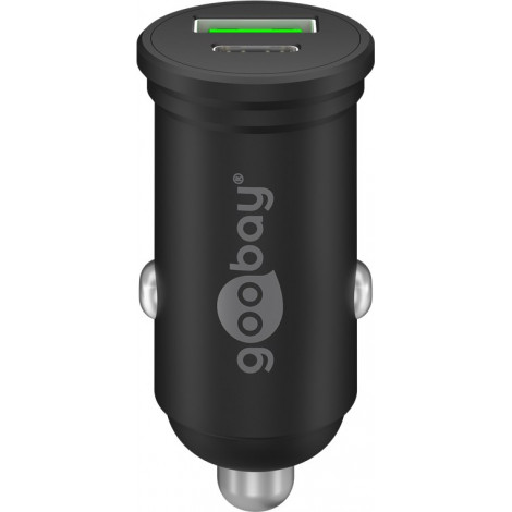 Goobay 61739 Dual-USB Car Fast Charger USB-C PD, 45 W