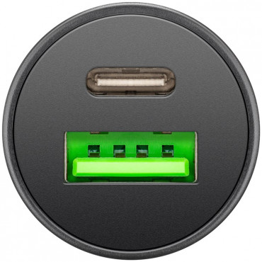 Goobay 61739 Dual-USB Car Fast Charger USB-C PD, 45 W