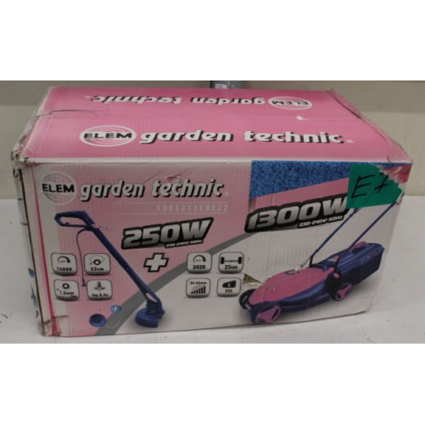 SALE OUT. Electric lawn mower ELEM, 1300 W, 32 cm, 25 l, includes 250 W trimmer | Sourcing | DAMAGED PACKAGING