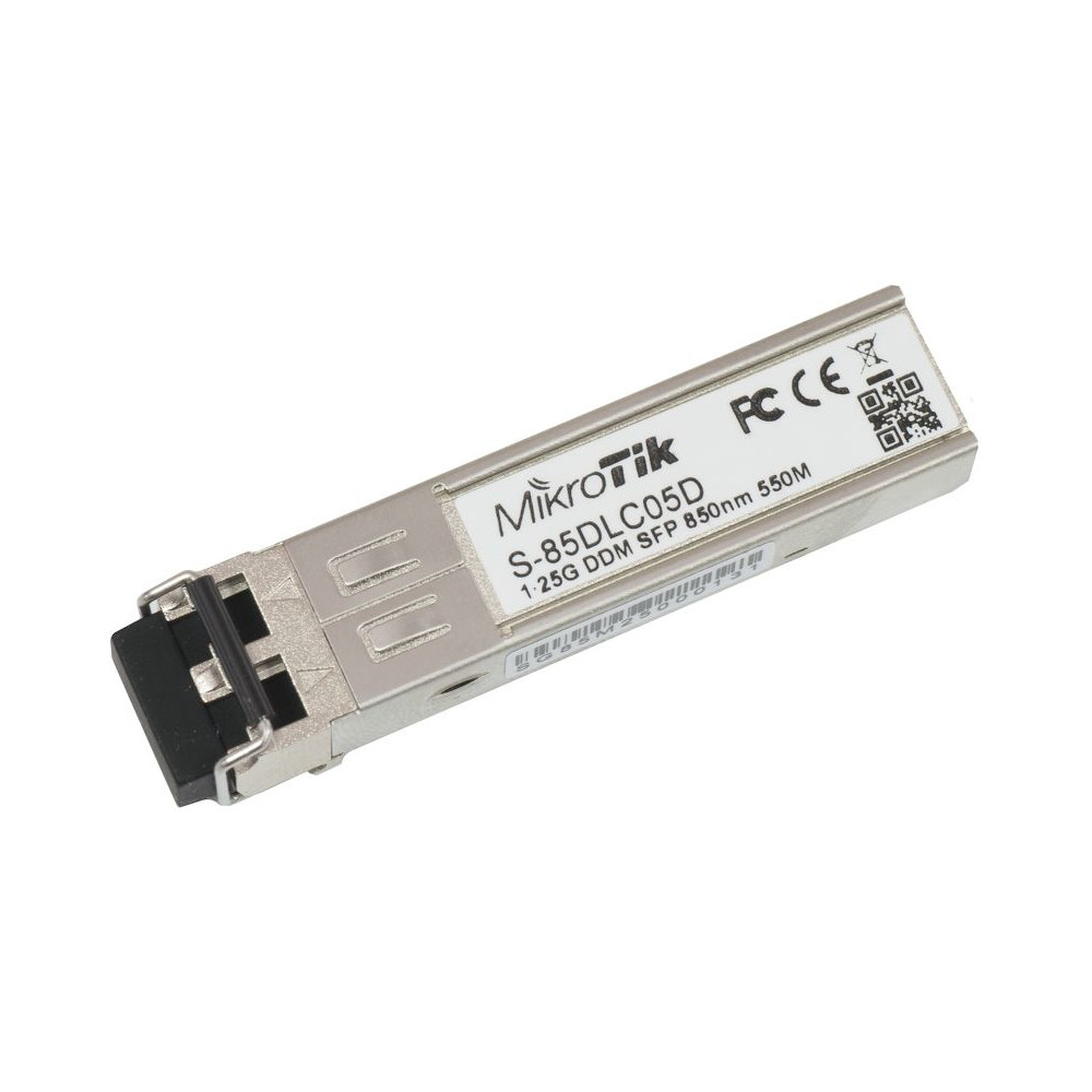 MikroTik | S-85DLC05D | SFP | Multi-Mode Fiber | Dual LC | 10/100/1000 Mbit/s | Wavelength 850 nm | Maximum transfer distance 55