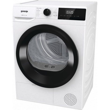 Gorenje Dryer Machine | DHNE82 | Energy efficiency class Class D | Front loading | 8 kg | LED | Depth 55 cm | White