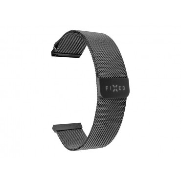 Fixed | Mesh Strap for Smatwatch, Quick Release 22mm | Black