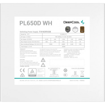 Deepcool PL650D-FC PSU, White