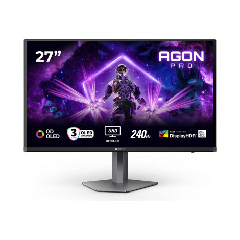 AOC AG276UZD AGON 27" QD-OLED Monitor 3840x2160/16:9/250cd/m2/0.03ms HDMI, DP, USB, Headphone out