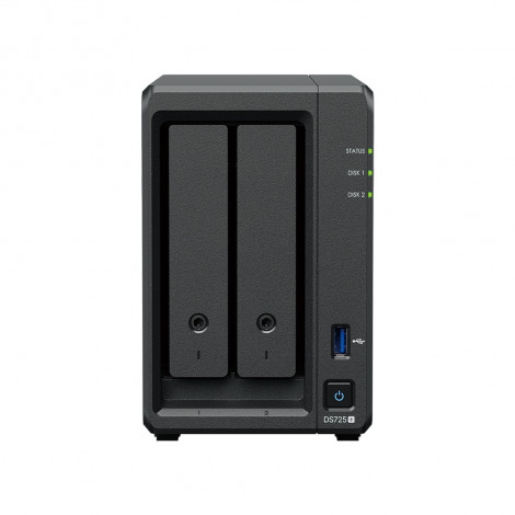 Synology DiskStation | DS725+ | AMD Ryzen | R1600 | 4 GB | DDR4 | Black