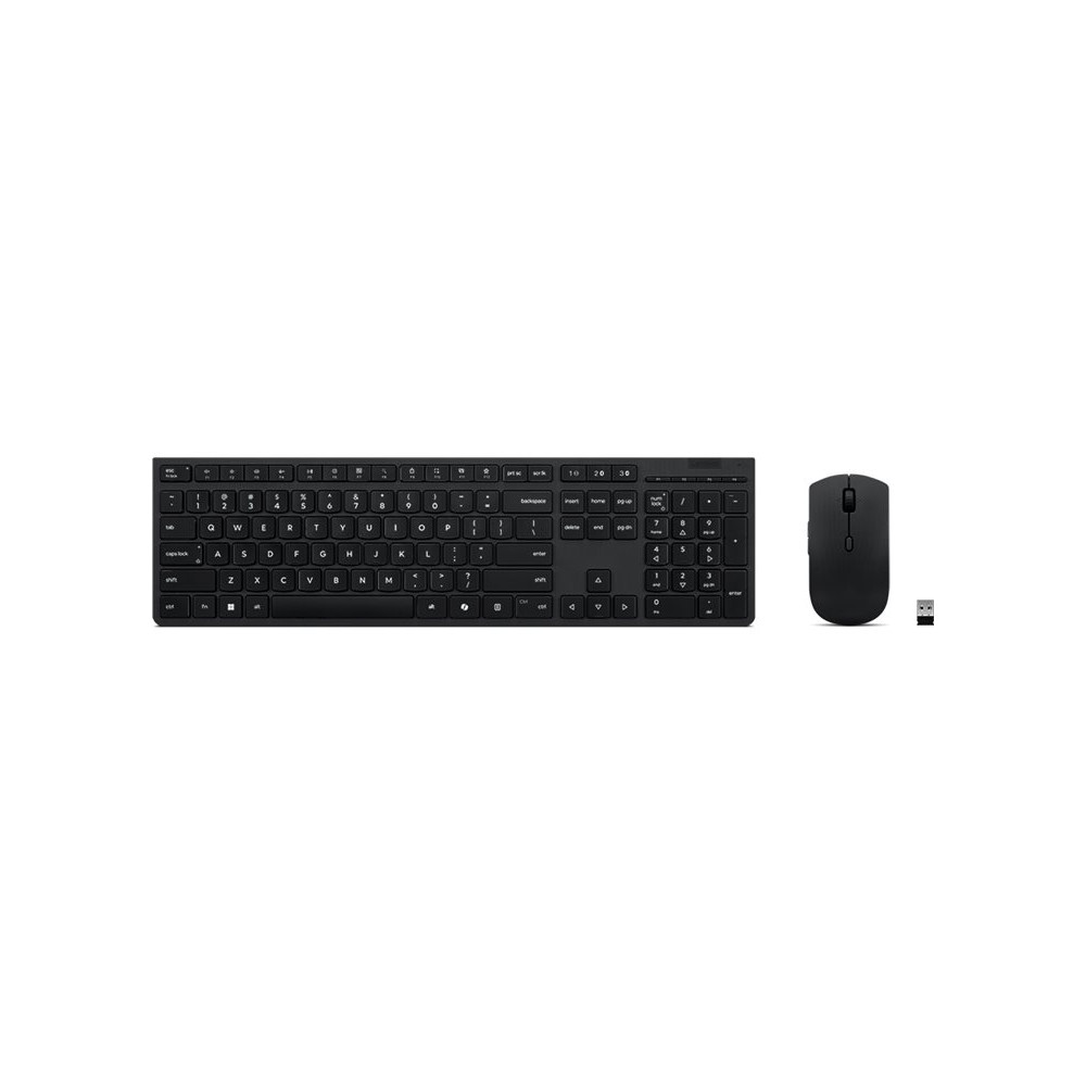Lenovo Professional | Keyboard and Mouse Combo | Wireless | US Euro | Bluetooth | Black | 2.4 GHz