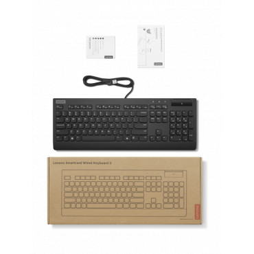 Lenovo Smartcard II | Keyboard | Wired | Estonian | Black | USB-A | Plunger type switch