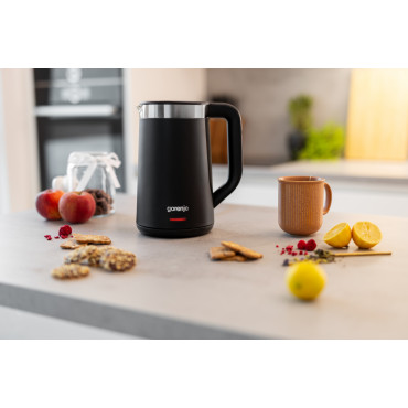 Gorenje Kettle | K17TRDW | Electric | 2200 W | 1.7 L | Plastic/Metal | 360 rotational base | Black