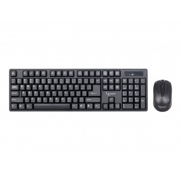 Gembird | Keyboard and mouse | KBS-W-01 | Keyboard and Mouse Set | Wireless | Mouse included | Batteries included | US | Black |