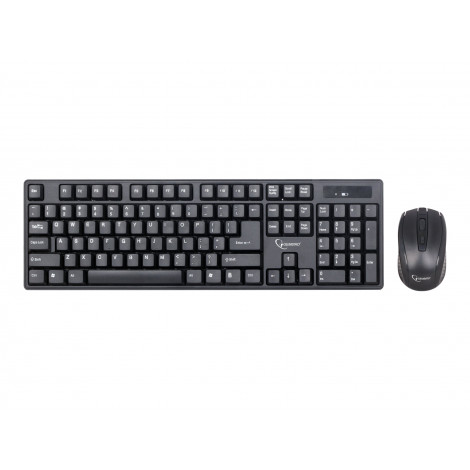 Gembird | Keyboard and mouse | KBS-W-01 | Keyboard and Mouse Set | Wireless | Mouse included | Batteries included | US | Black |