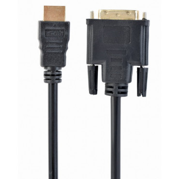 Gembird | HDMI to DVI cable (Single Link) | HDMI 19pin male | DVI 18+1pin male | HDMI to DVI-D | 0.5 m