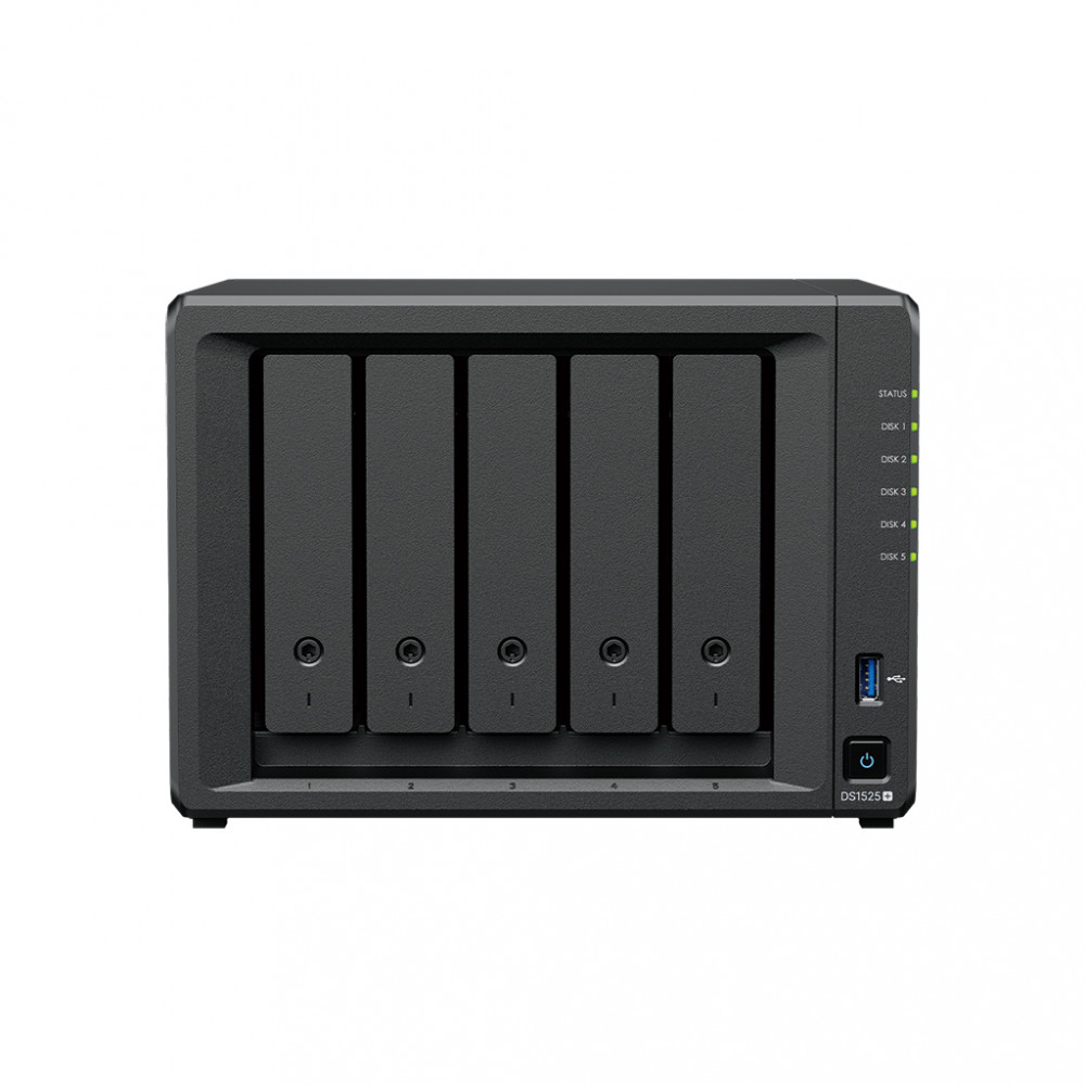 Synology DiskStation | DS1525+ | AMD Ryzen | V1500B | 8 GB | DDR4 | Black