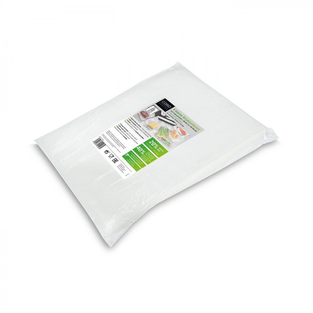 Caso | 4 Stars Structured Bags 30 x 40 cm, 60 pcs | Transparent