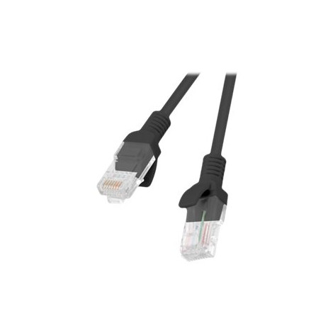 Lanberg Patchcord CAT.5E UTP 0.25M black fluke passed