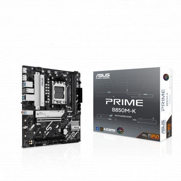 Asus PRIME B850M-K | Processor family AMD | Processor socket AM5 | DDR5 | Supported hard disk drive interfaces SATA, M.2 | Numbe
